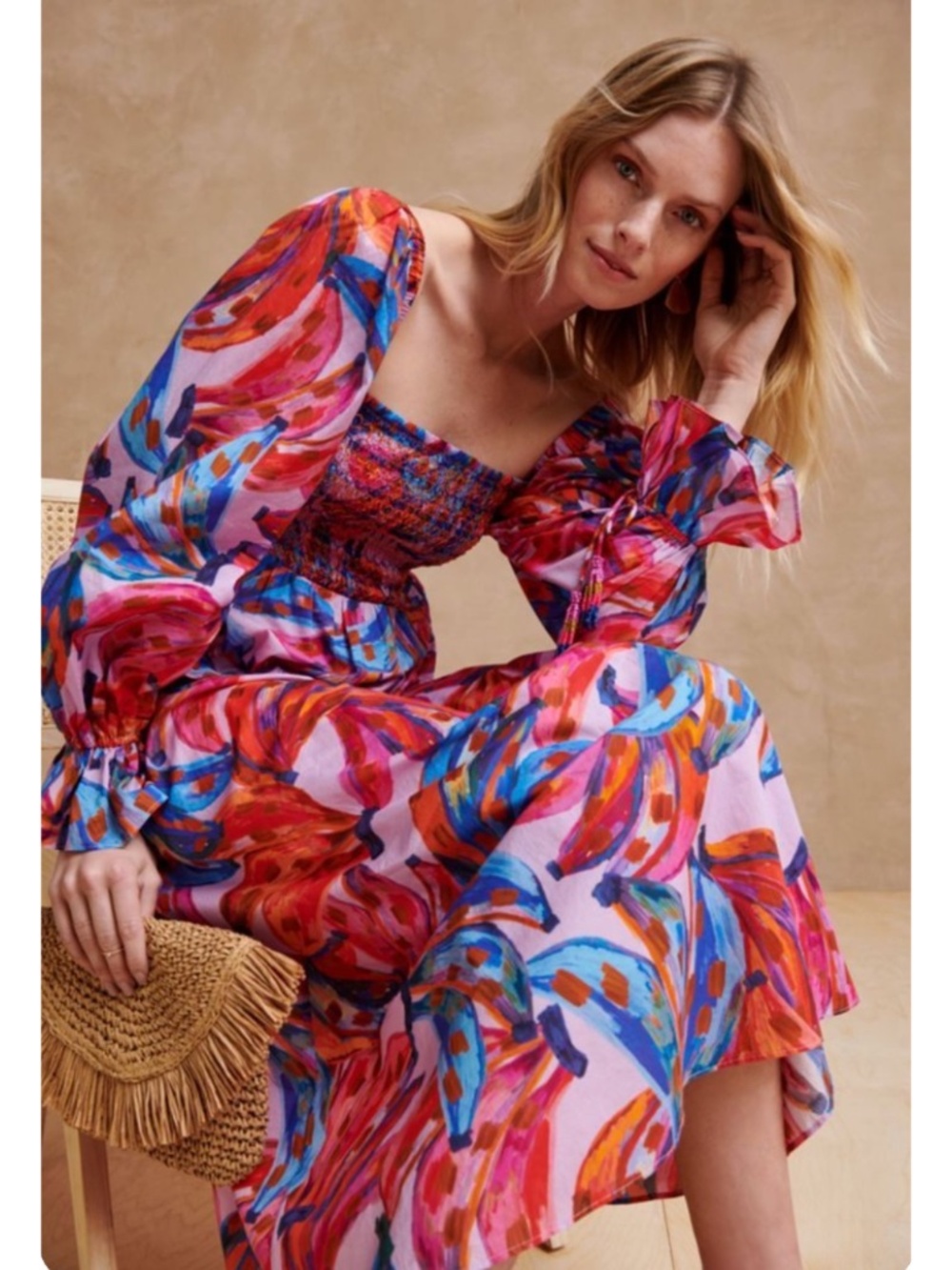 NEW Farm Rio Colorful Bananas Dress Small - Picture 8 of 16